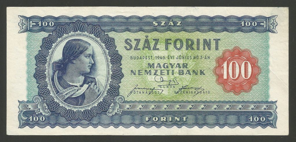 régi pénz - 100 forint 1946