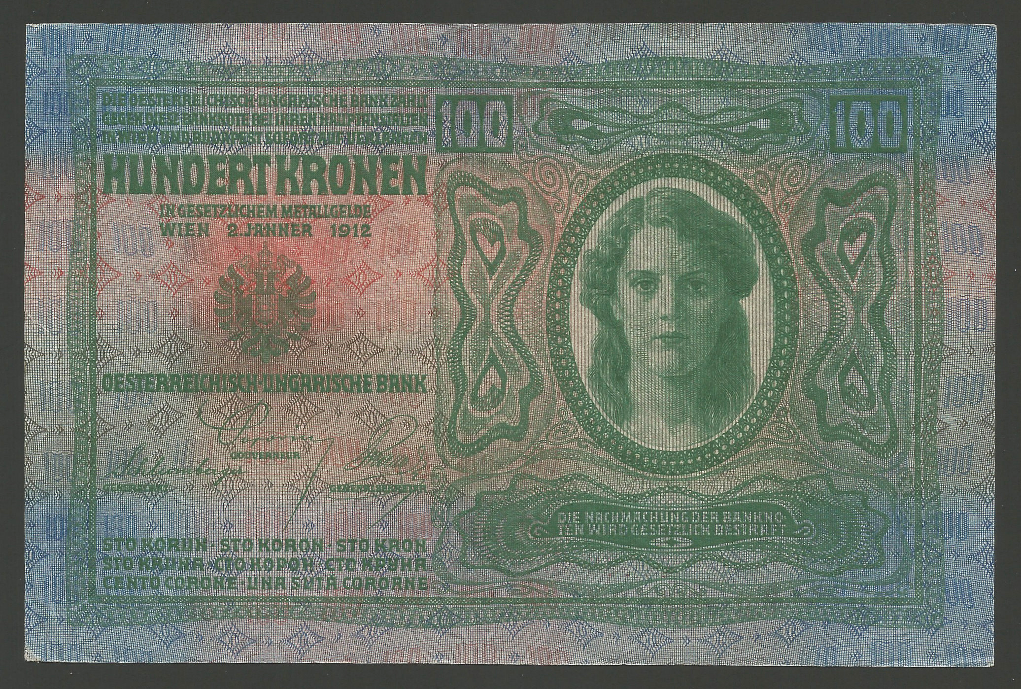 100korona1912gEFhajtatlan2