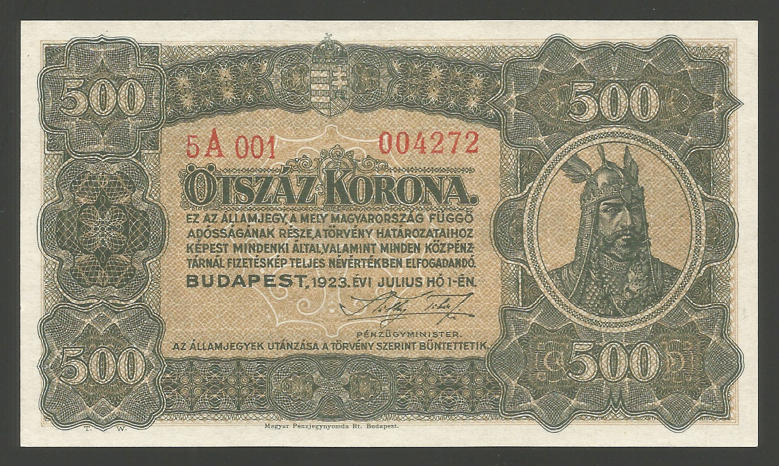 500korona1923aunc1