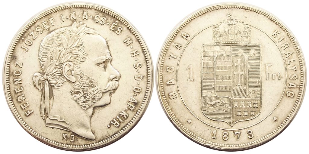 1 forint 1873 KB Ferenc József