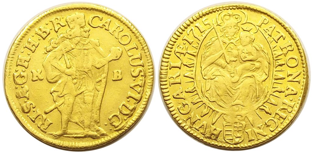 1 dukát 1715 KB III. Károly